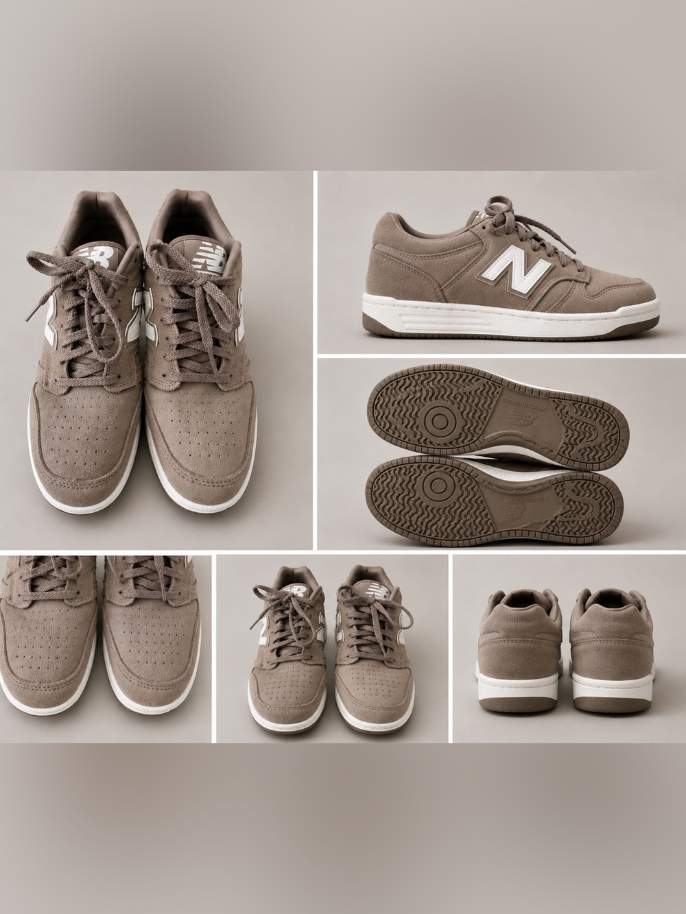 New Balance Men's Taupe/Beige Suede Sneakers